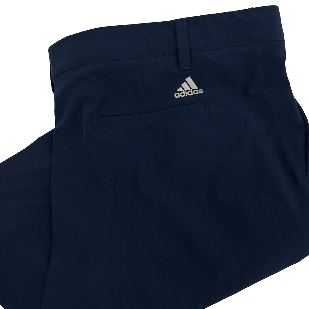 ADIDAS Mens 40 Navy Blue Polyester/Spandex 10-1/2" Flat-Front Performance Shorts